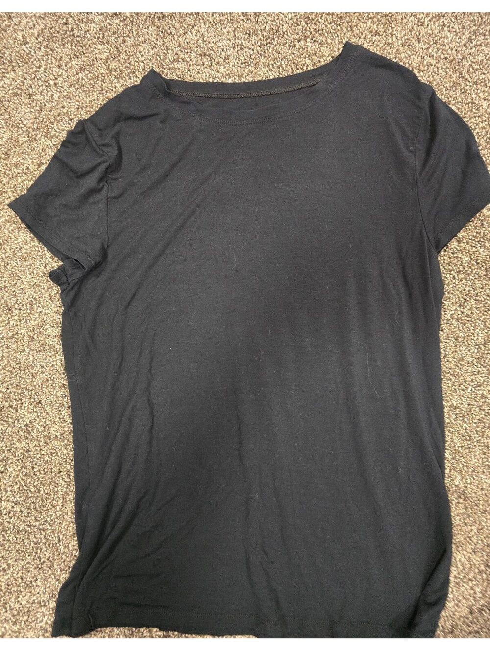 apt. 9 Black Short Sleeve Stretch T-Shirt Size L